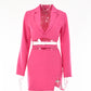 Summer Hot Sale New OL Suit Female Fashion Sexy Hot Girl Small Suit Micro-slit Strap Skirt