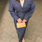 2025 European And American Amazon Cross-border Foreign Trade Women's New Lace-up Long Sleeve Elegant Long Sleeve Skirt Suit