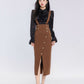 Suit Women's Autumn New French Style Black Turtleneck Bottoming Shirt Retro Strap Dress Two-piece Set