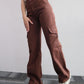 All-match Casual Pants Mid-waist Three-dimensional Pocket Pants Waist Overalls