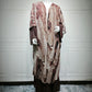 With Turban Brown Print Muslim Women's Clothing