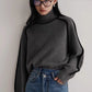 "Counter Authentic" Maillard Autumn And Winter Thin Slim Casual Loose Pullover Knitted Lazy Style Sweater For Women