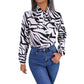 Summer TUEN New Arrival Bow Long Sleeve Elegant Striped Shirt Top