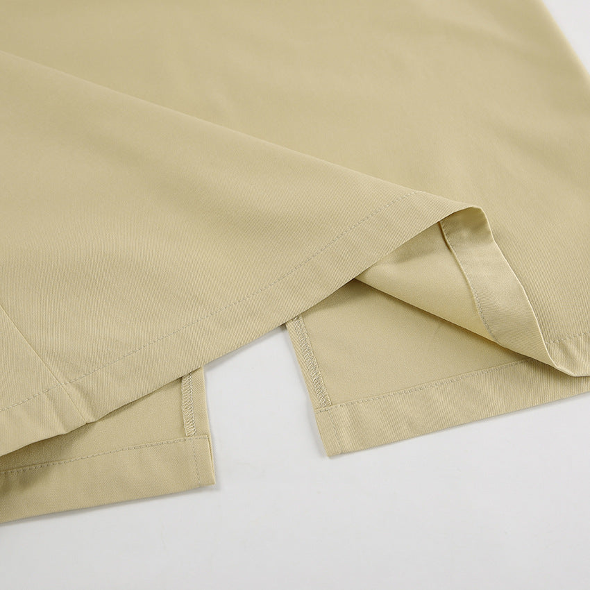 Design Sense Split High Waist Slim-fit Elegant Skirt Autumn And Winter New Niche All-match Solid Color Long Skirt