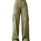 All-match Casual Pants Mid-waist Three-dimensional Pocket Pants Waist Overalls