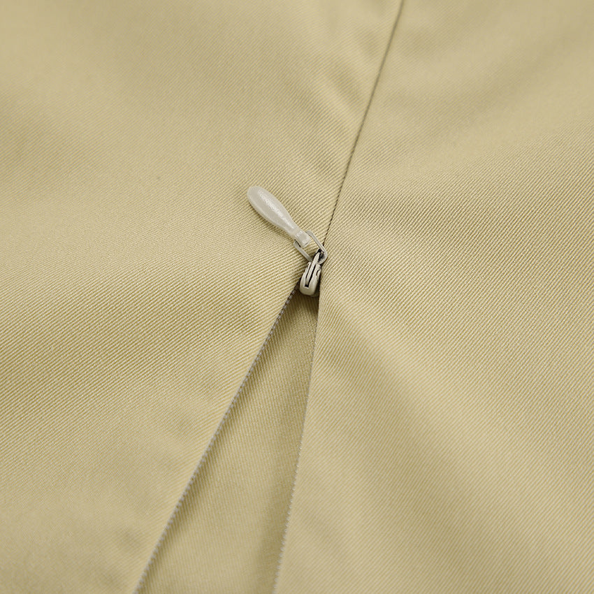 Design Sense Split High Waist Slim-fit Elegant Skirt Autumn And Winter New Niche All-match Solid Color Long Skirt