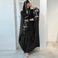 2025 New Foreign Trade Cross-Border E-Commerce Unique Arabic Embroidered Robe Fashionable Outer Wear Abaya Robe