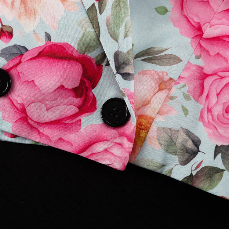 Women' Fashion Skirt Suit New Lapel Long-sleeved Top High-waisted Skirt Two-piece Set