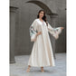 Sw037 Middle Eastern Cross-Border Muslim Women's Robe V Neck Embroidered Tassel Elegant Arabic Dress Abaya