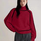 "Counter Authentic" Maillard Autumn And Winter Thin Slim Casual Loose Pullover Knitted Lazy Style Sweater For Women