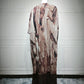With Turban Brown Print Muslim Women's Clothing