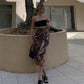 Autumn And Winter New Women&#039;s High Waist Hip Sexy Slim-Fit Elegant Printed Skirt For Women