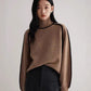 "Counter Authentic" Maillard Autumn And Winter Thin Slim Casual Loose Pullover Knitted Lazy Style Sweater For Women