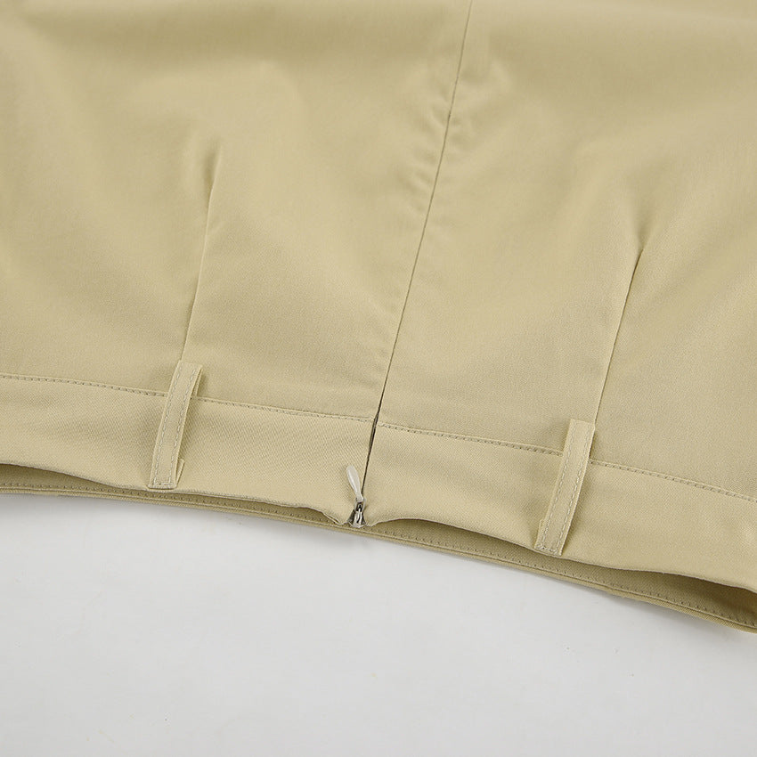 Design Sense Split High Waist Slim-fit Elegant Skirt Autumn And Winter New Niche All-match Solid Color Long Skirt