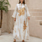 Zd045 Middle East Cross-Border Golden Sequin Embroidered Yarn Muslim Women Jalabiya Dubai Arabaya