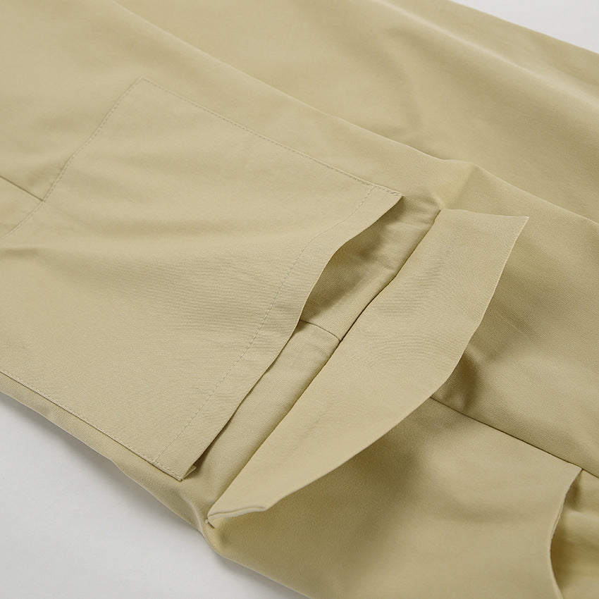 Design Sense Split High Waist Slim-fit Elegant Skirt Autumn And Winter New Niche All-match Solid Color Long Skirt