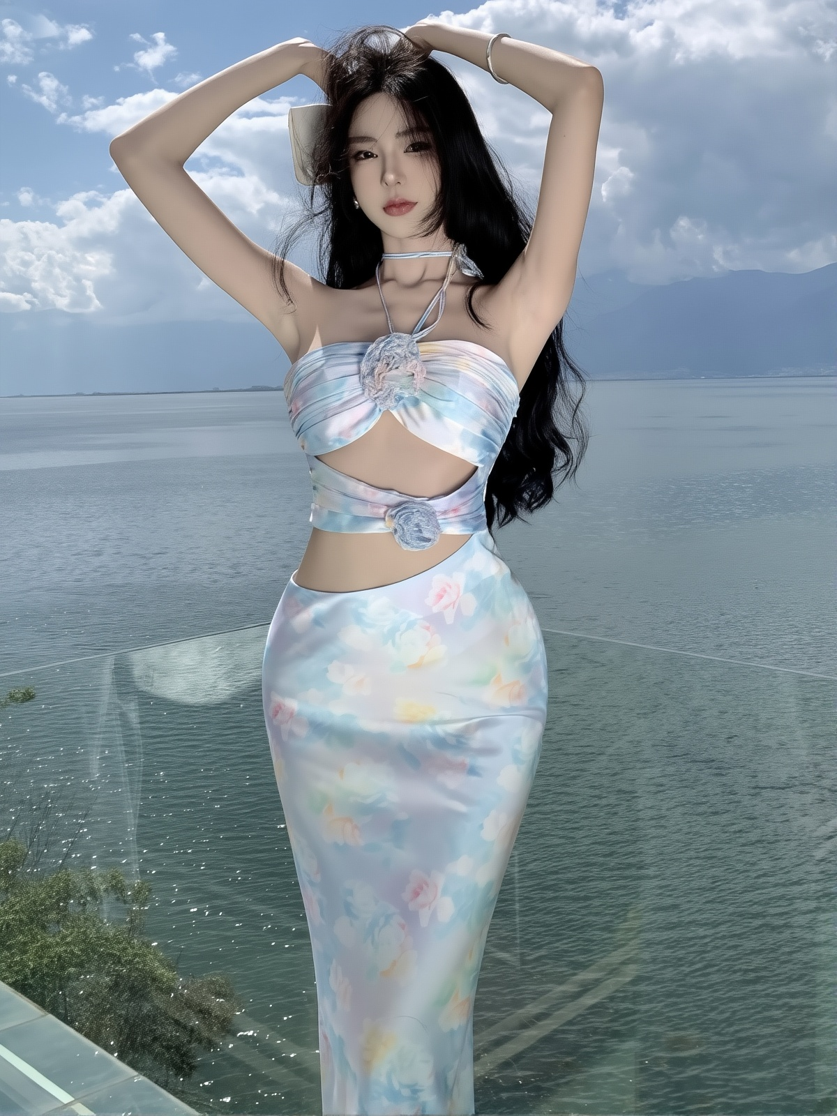 French Romantic Suspender Dress - Elegant & Sexy Tube Top Long Gown