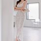 Summer Korean Style Dress - Sexy Suspender Lace with Asymmetrical Slim Fit Skirt