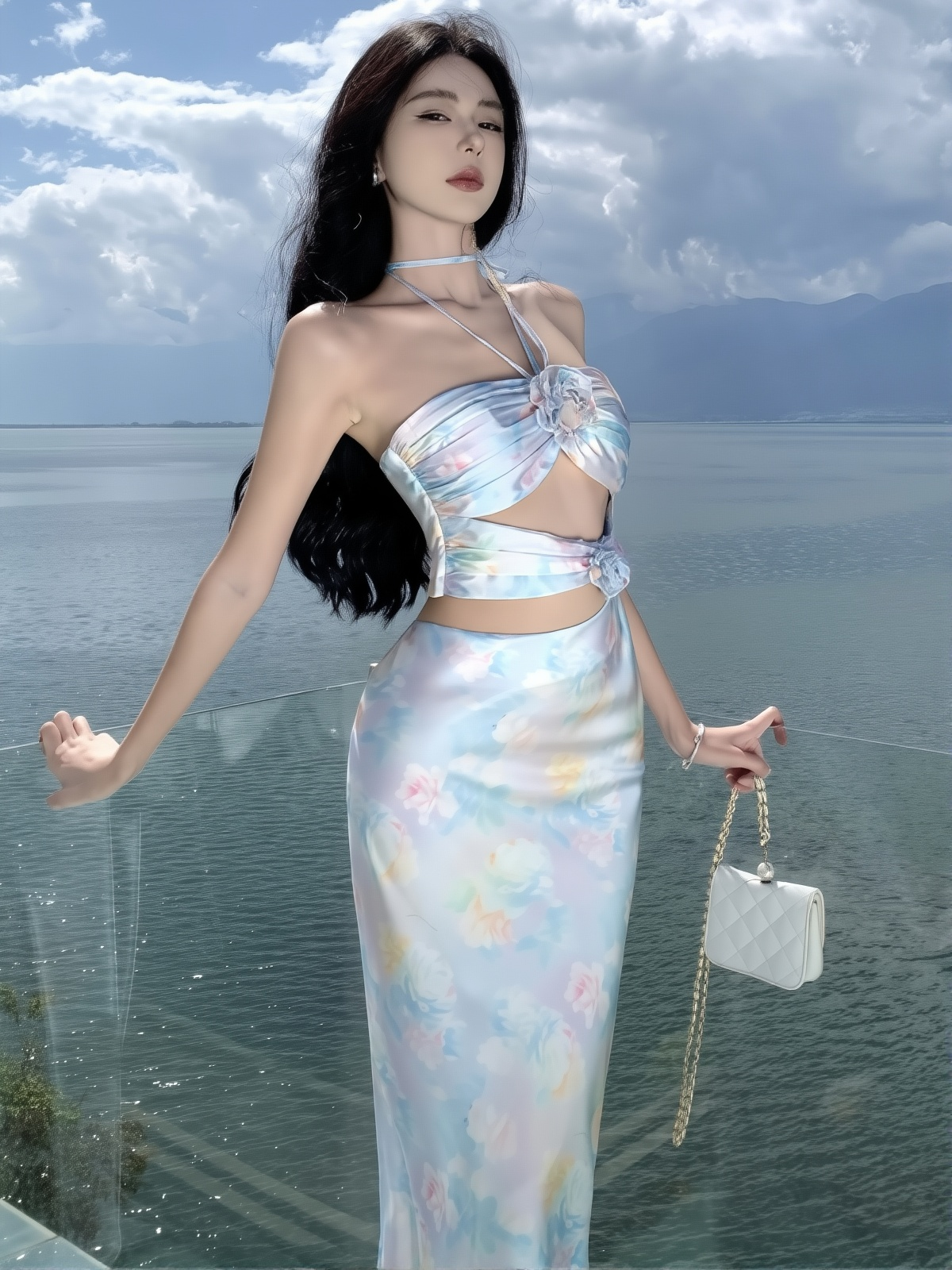 French Romantic Suspender Dress - Elegant & Sexy Tube Top Long Gown