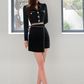 Socialite Temperament Two-Piece Set: Slim Fitted Coat with Hip Skirt for Spring