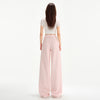 Cherry Blossom Wide Leg Draping Mop Jeans