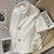 Women's Creamy-white Short-sleeved Suit Jacket