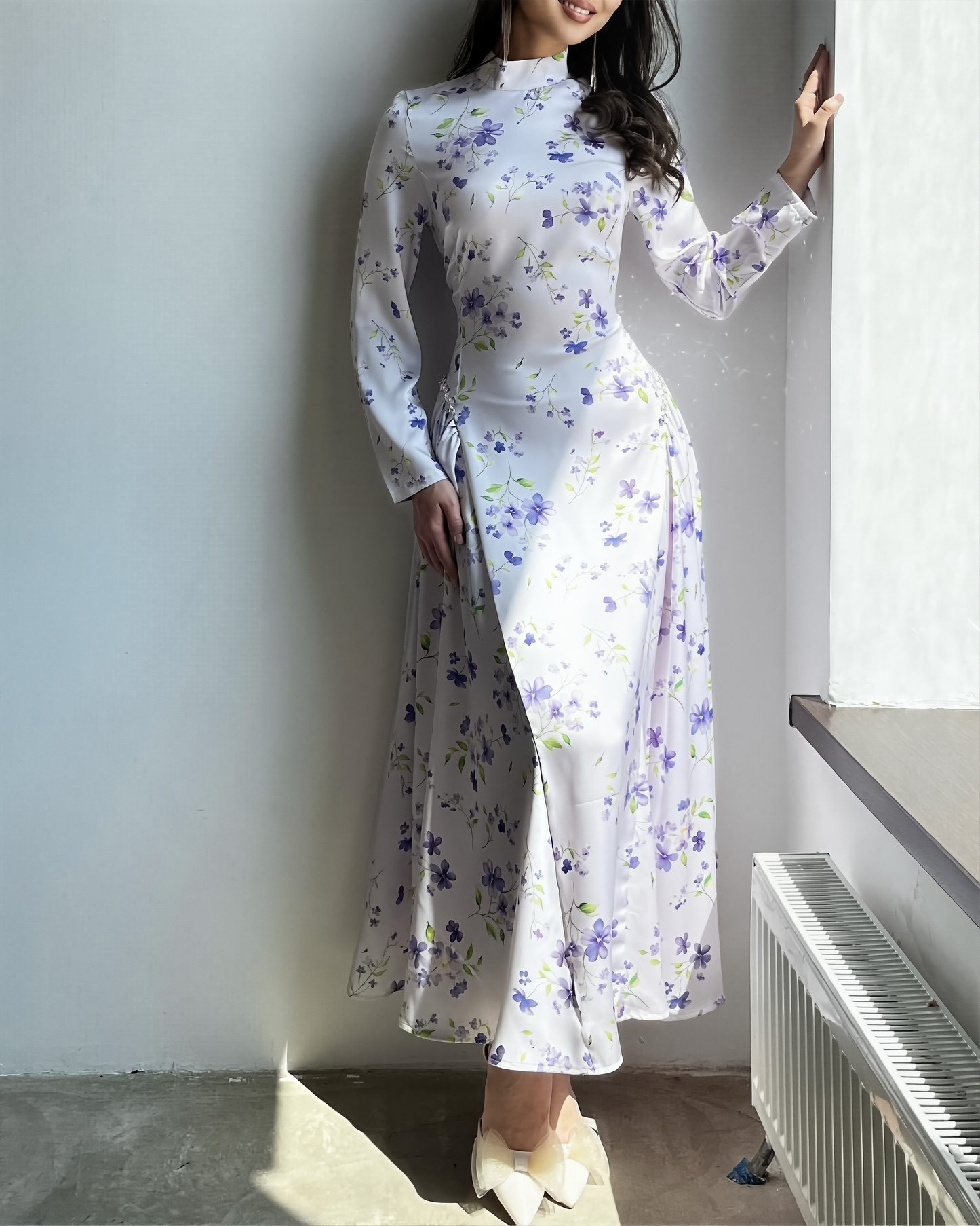 Women's New Stylae Diamond-embellished Slim-fitting Long Dress