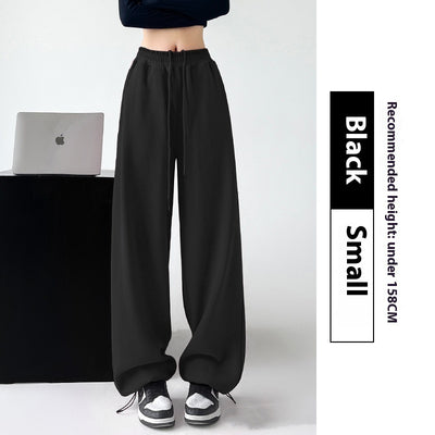 Casual Straight-leg High Waist Slimming Wide Leg Pants