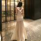Ethereal Fairy Backless Dress - French Style Tube Top Long Gown for Women