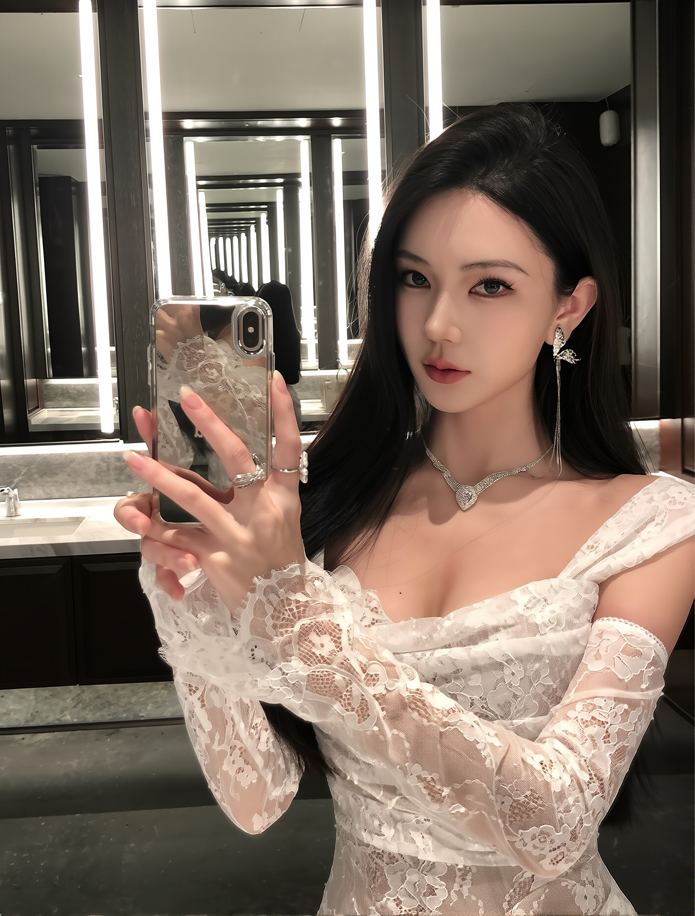 Strapless Lace Fishtail Gown with Built-In Shapewear - Waist Slimming Evening Dress for Gala & Banquet