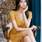 Spring New Socialite Lace Pencil Skirt - V-Neck Slim Hip Dress, A Generation Of Hair Style