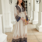 Muslima Summer Dress - Long Sleeved Elegant Printed Maxi in Cotton-Silk