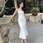 The French Riviera Vacation Dress: White Pearl & Elegance