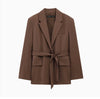 Women's Belted Blazer And Pants