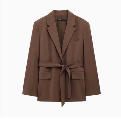 Women's Belted Blazer And Pants