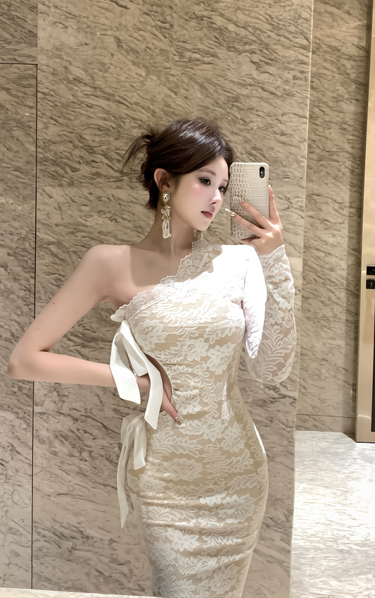 The Hollow Out Waist Dress: Sexy Elegant Slim Fit Pencil Skirt