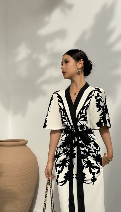 Bohemian Ethnic Print Dress Retro Style